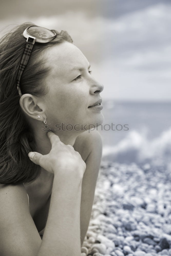 Similar – Image, Stock Photo woman enjoying nature on the mount