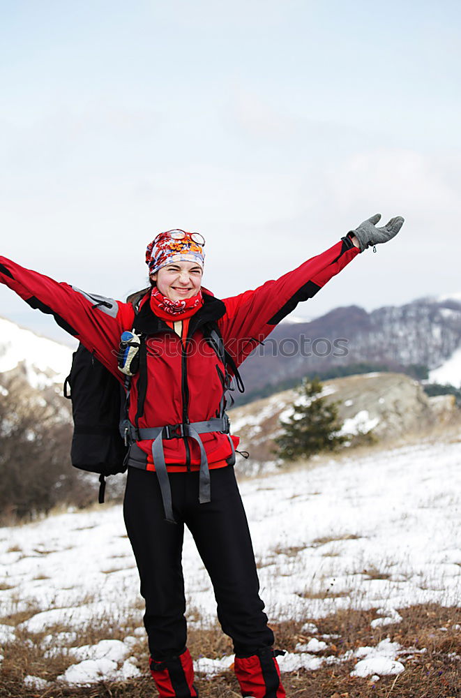 Similar – Young Backpacker enjoying of Nature.