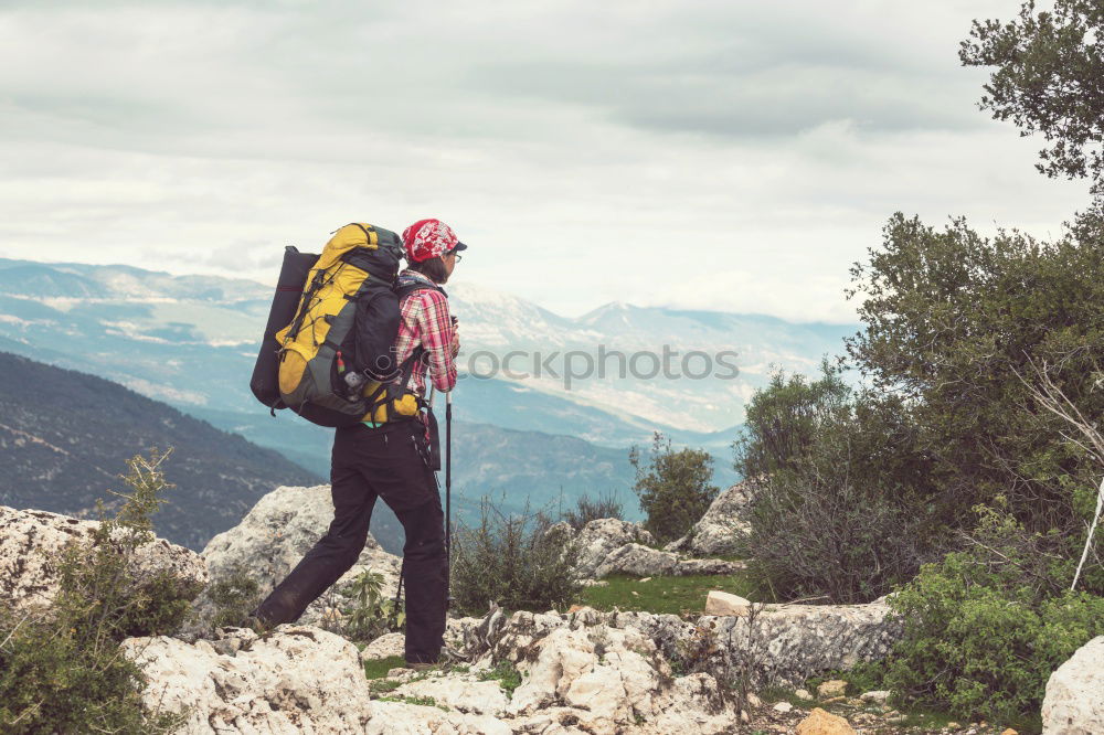 Similar – Image, Stock Photo Seniors hiking Lifestyle