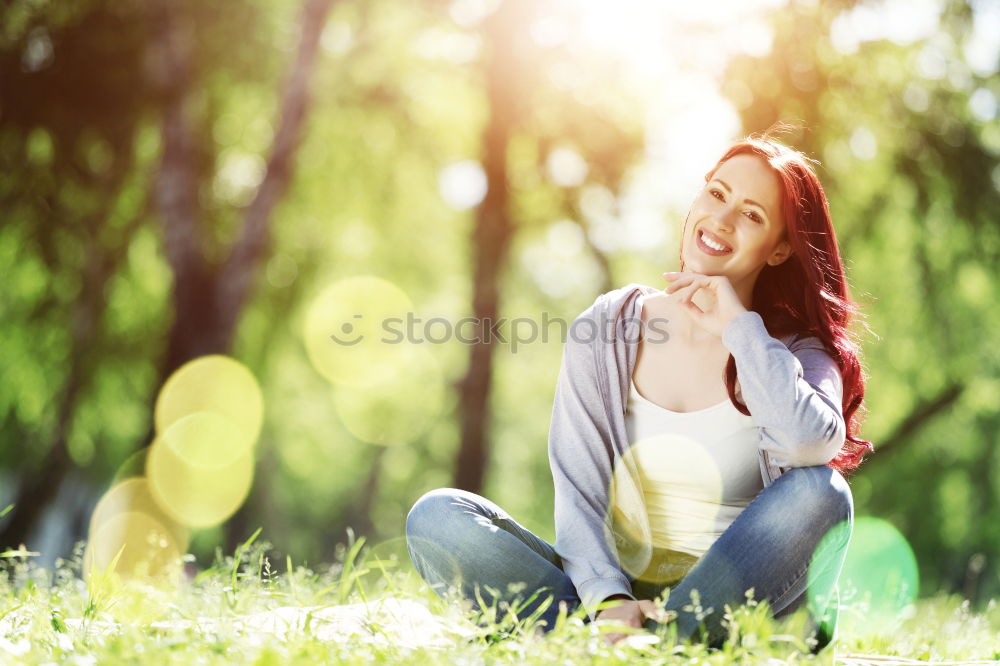 Similar – Beautiful women smiling and having fun and running.