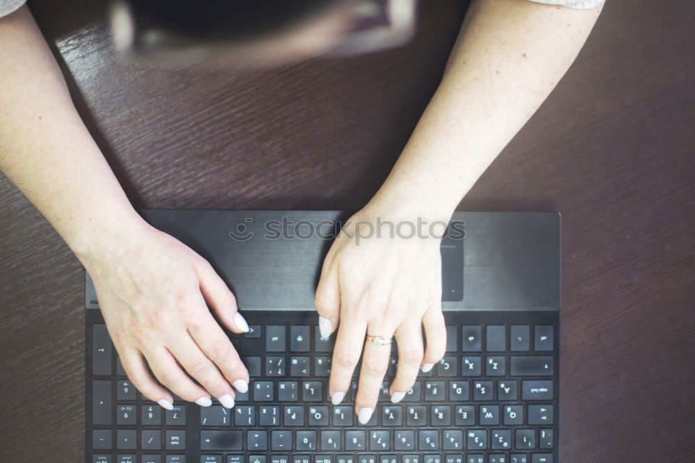 Similar – Image, Stock Photo Child writes homework