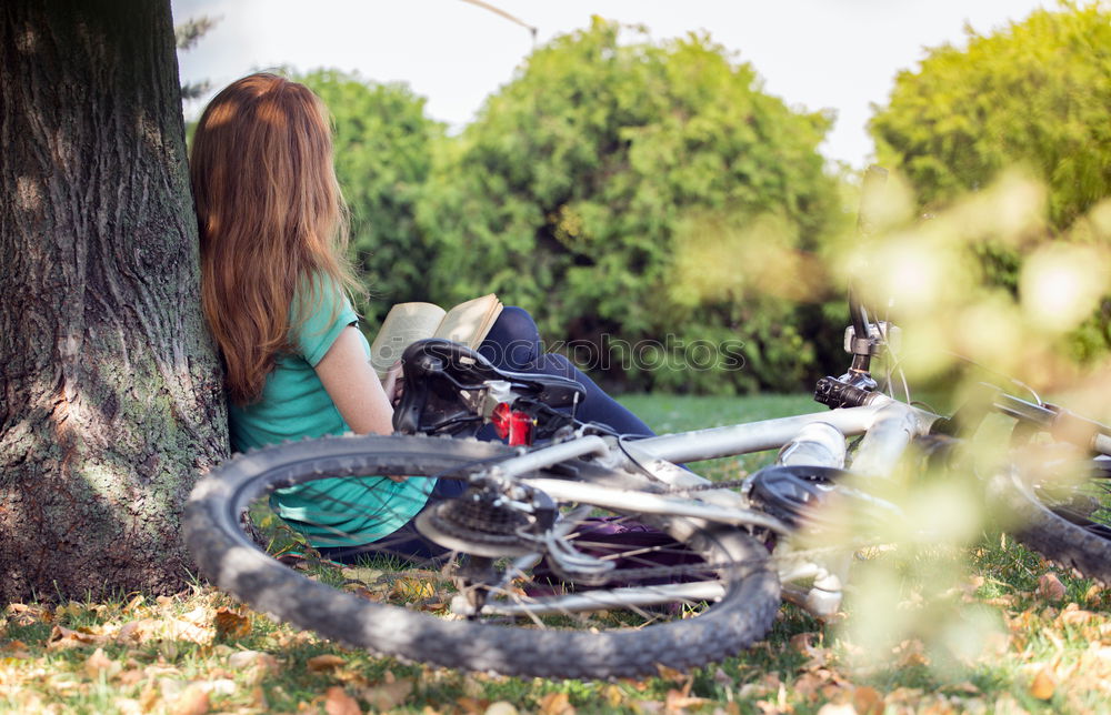 Similar – Image, Stock Photo Man sitting near motorcycle