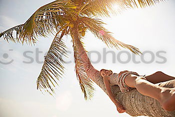 Image, Stock Photo women in bikini enjoying fresh fruit platter at the pool