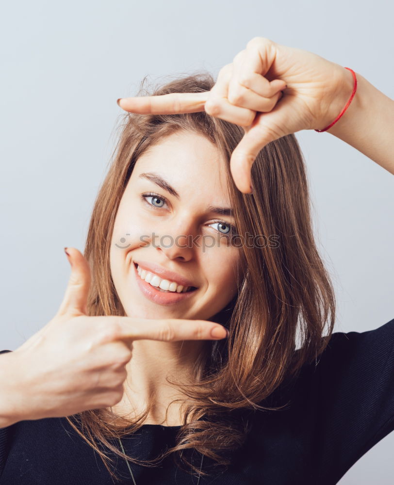 Similar – Delighted woman with eyes closed