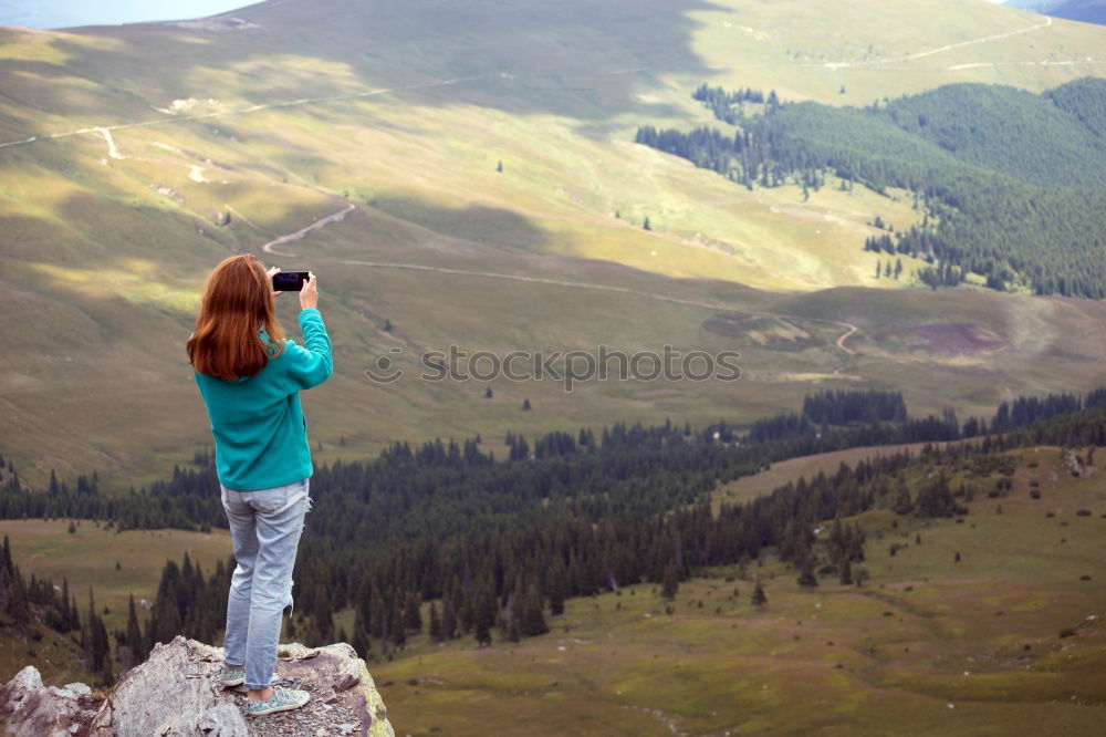 Similar – Image, Stock Photo View into the valley