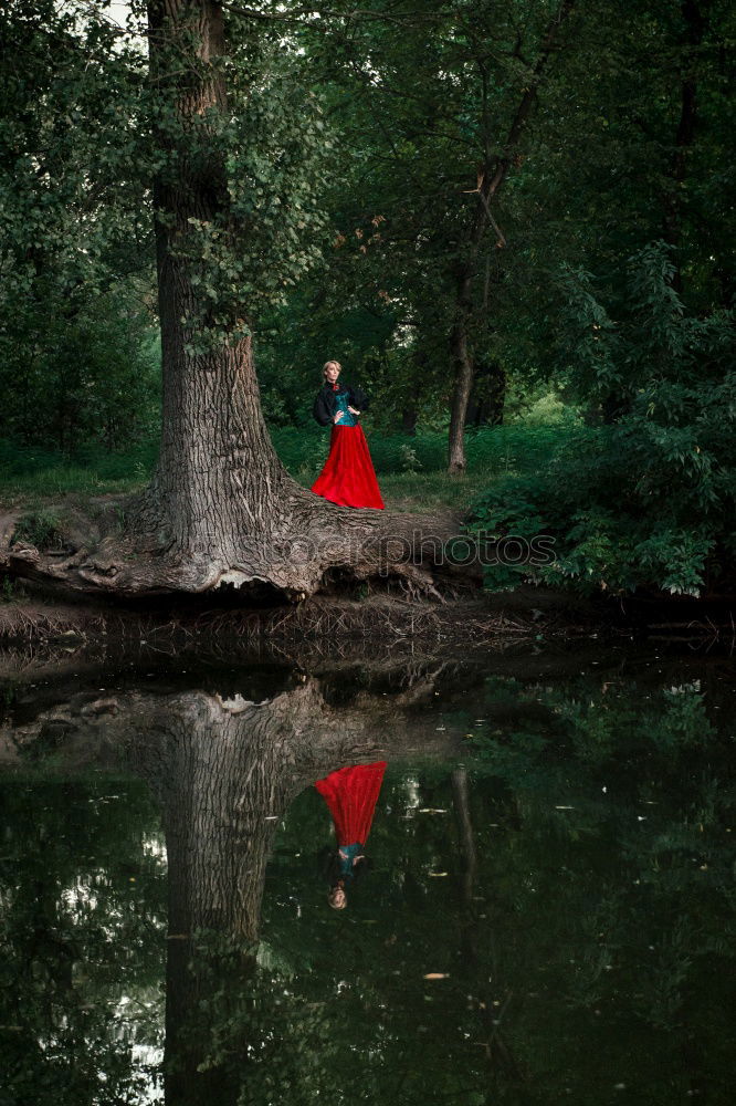 Similar – Image, Stock Photo forest brook Human being