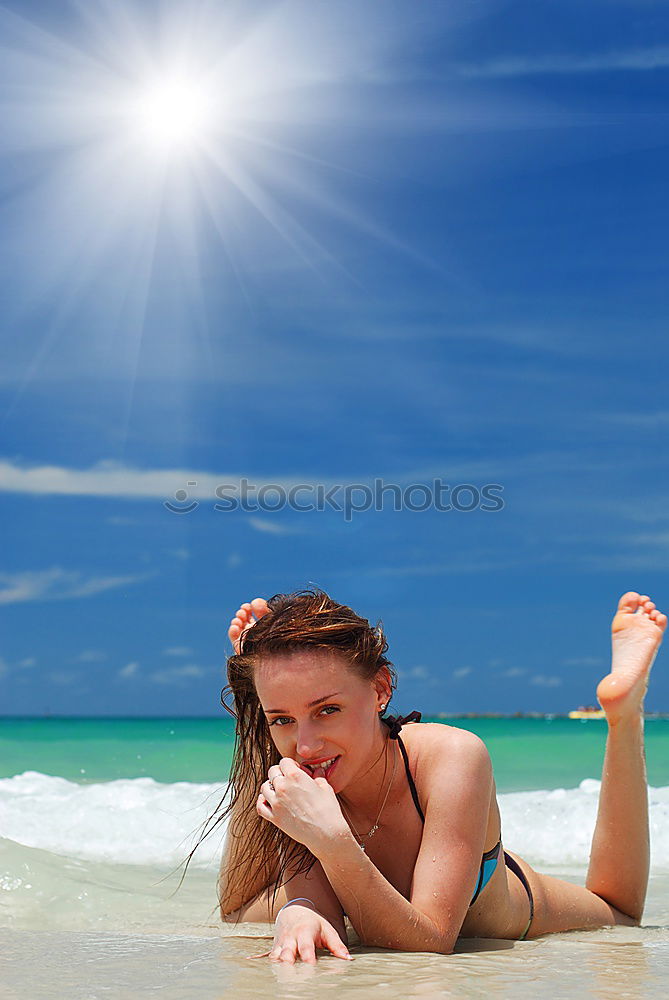 Similar – mädchen am strand Strand