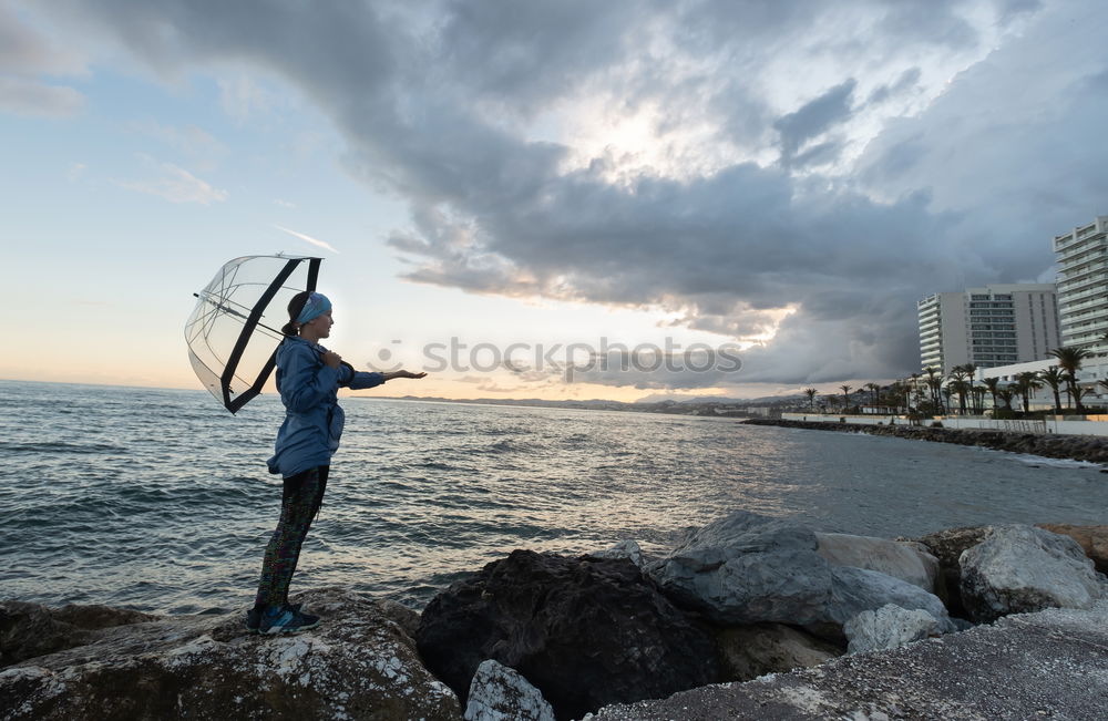 Similar – Image, Stock Photo Man in wetsuit swimming in ocean