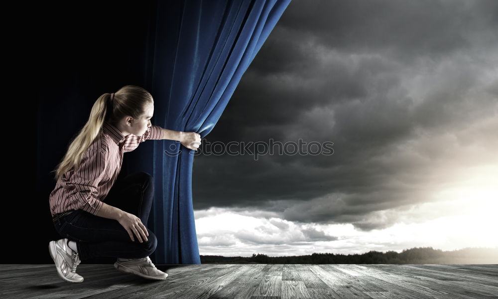 Similar – Image, Stock Photo young sexy woman lies between two black shadow stripes on the floor in the sun and casts a strong shadow