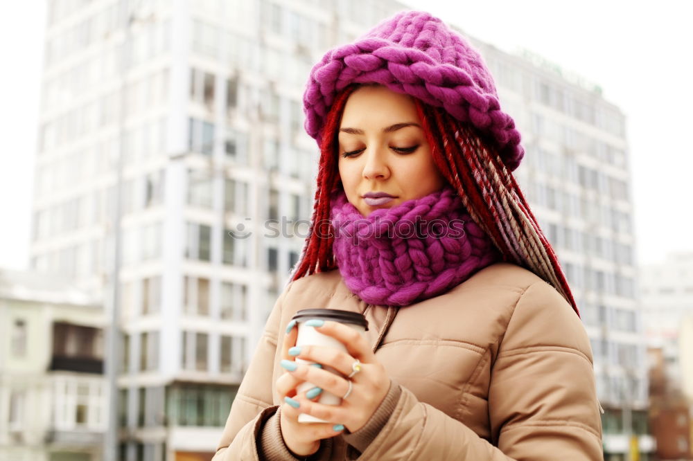 Similar – Attractive blond woman checking her mobile phone