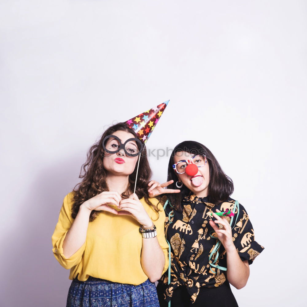 Similar – Image, Stock Photo 2 women with confetti