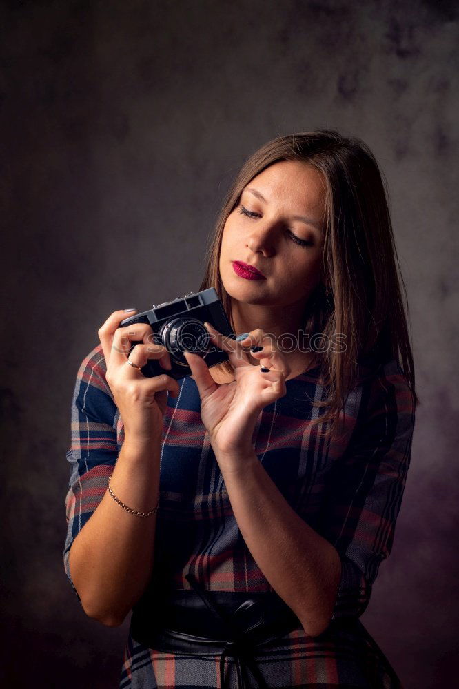 Similar – Image, Stock Photo Mature woman is cuddling her horse