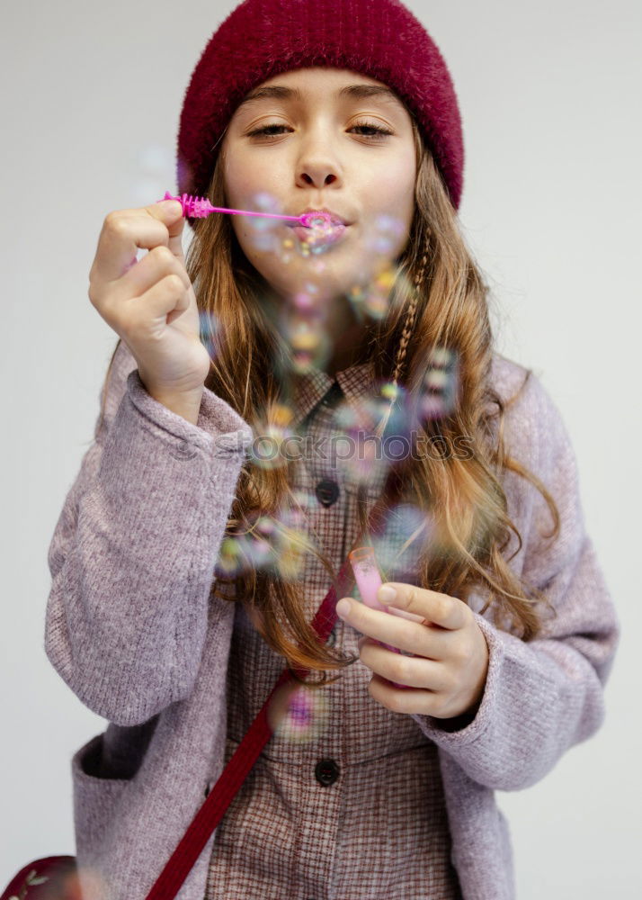 Similar – Image, Stock Photo young funny woman investigating with a magnifying glass