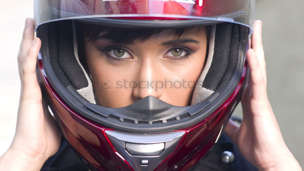 Similar – Woman on a motorcycle