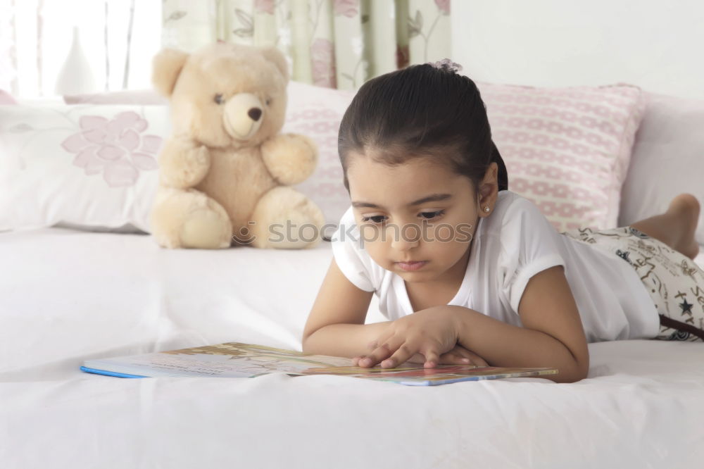 Image, Stock Photo African american little girl drawing with crayons