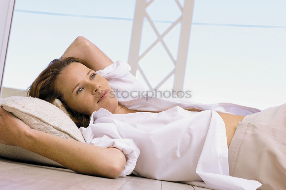 Similar – Image, Stock Photo beautiful young woman relaxing