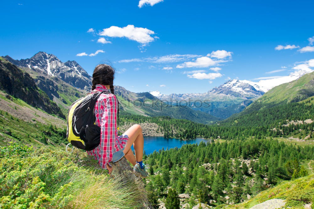 Similar – happy lovers on Holiday in the alps mountains