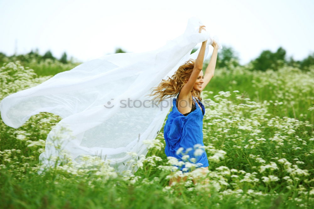 Similar – Woman in a green cornfield