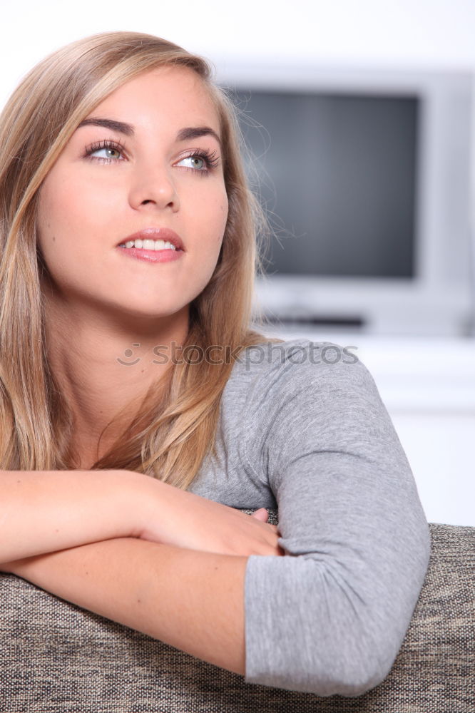 Similar – Image, Stock Photo Young woman having a coffee in a café