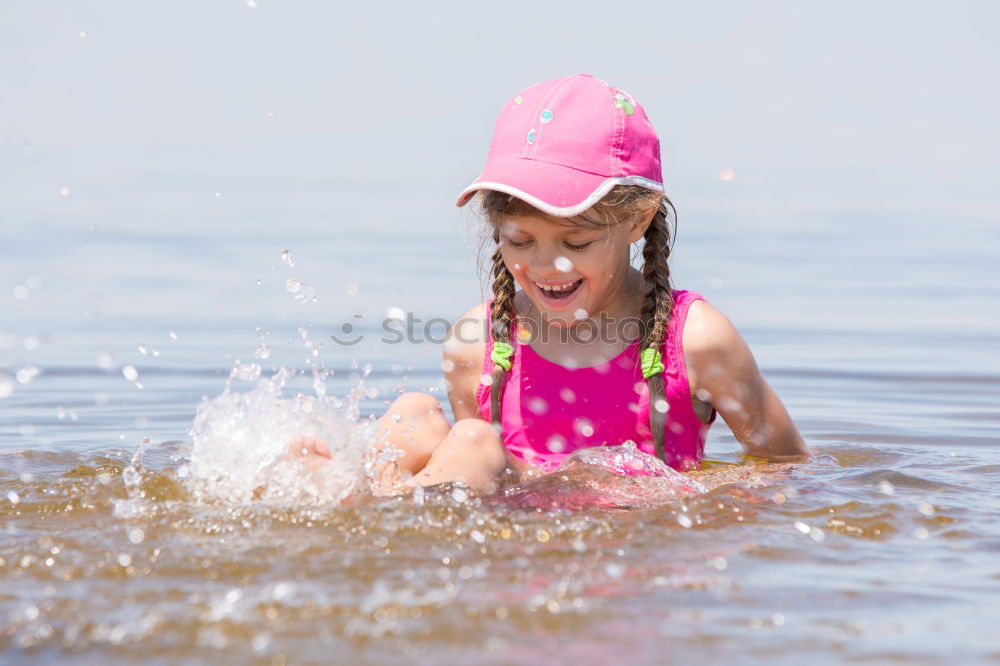 Similar – Kid in snorkel mask posing on poolside