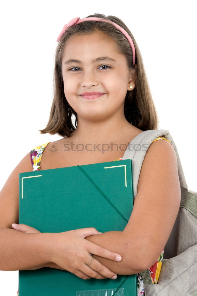 Similar – Image, Stock Photo Adorable preteen girl