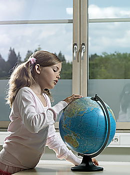 Similar – Image, Stock Photo Playful model covering with book