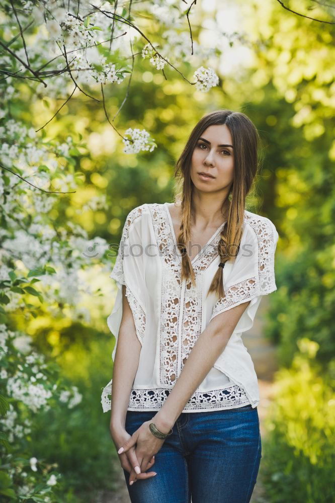 Similar – Image, Stock Photo cheerful young woman