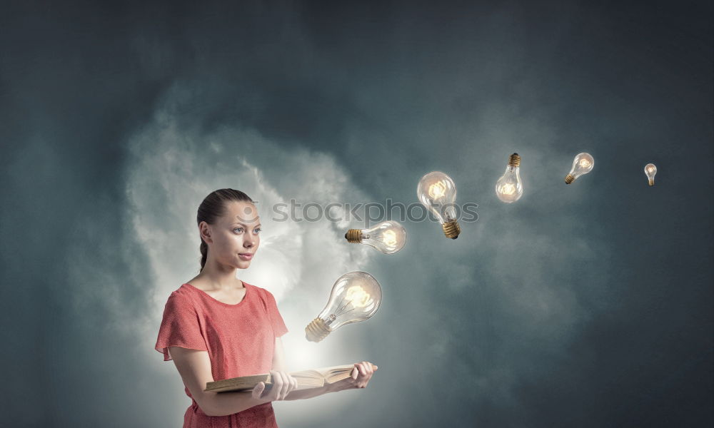 Similar – Image, Stock Photo Young smiling girl celebrating New Year holding sparklers