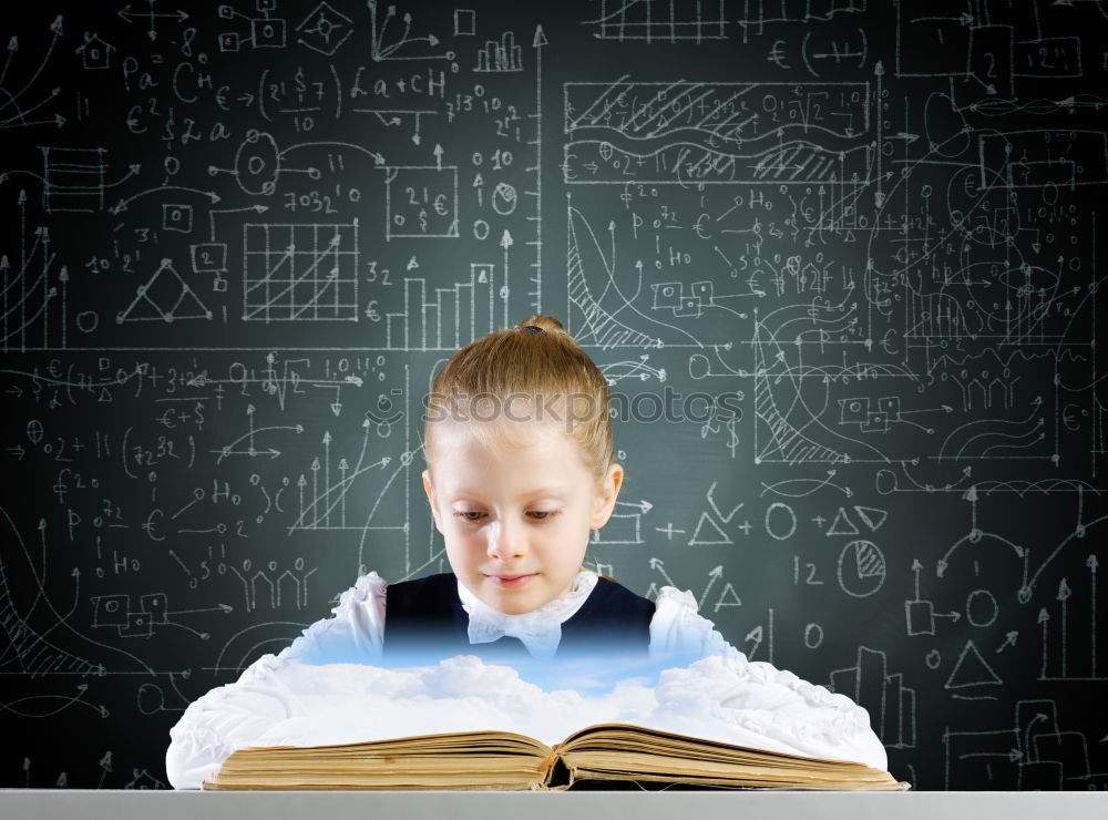 Similar – Image, Stock Photo Bored girl in classroom