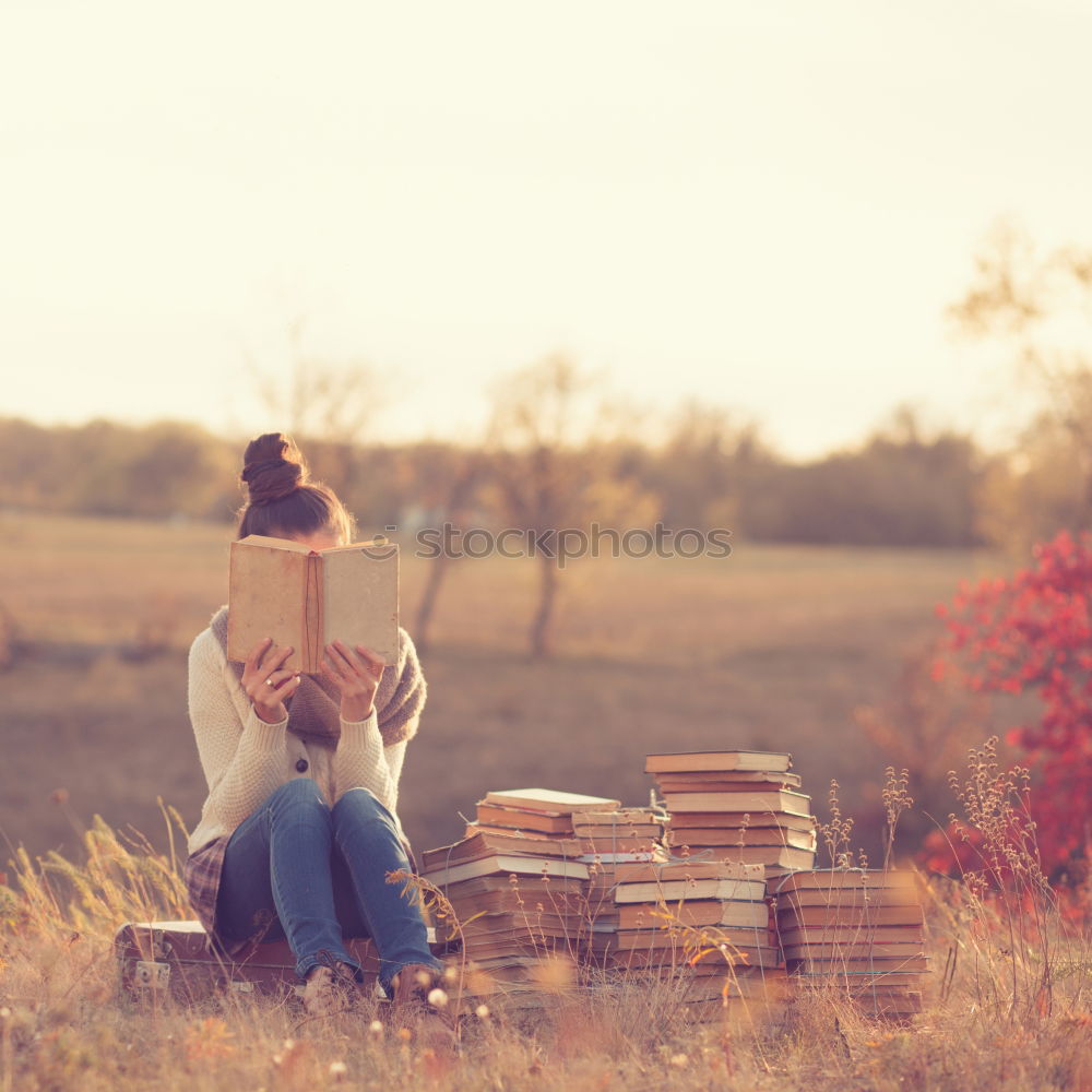 Similar – A couple of happy young people hug each other