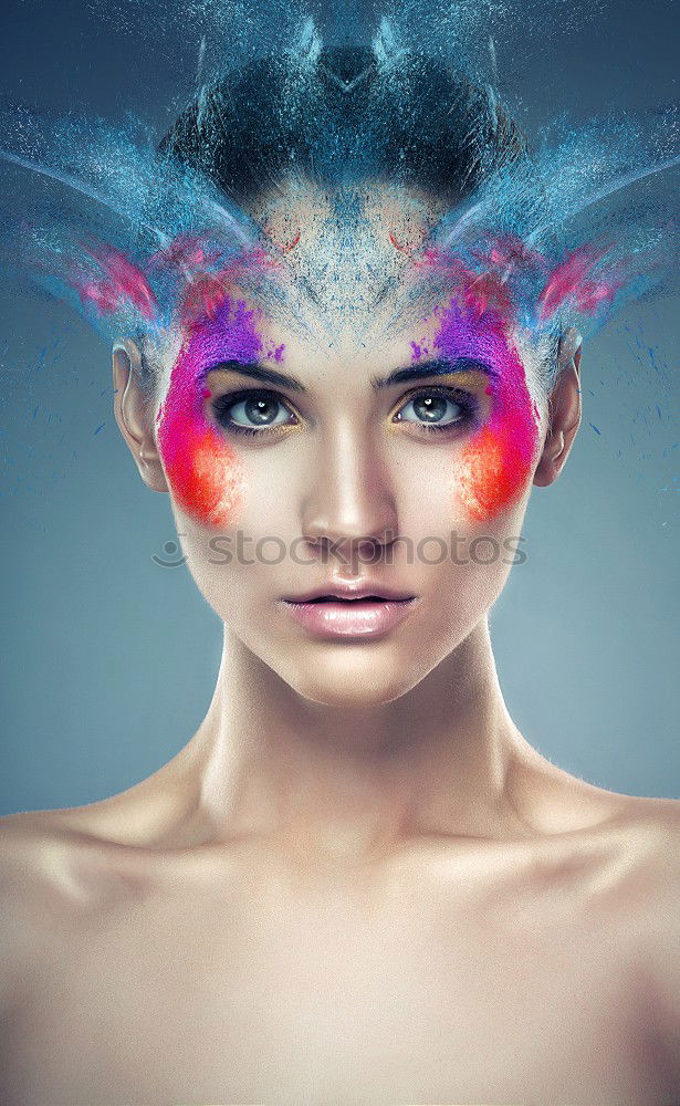 Similar – Image, Stock Photo Portrait of a young, freckled woman at the window