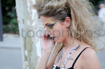 Image, Stock Photo Portrait of a punk or gothic young woman