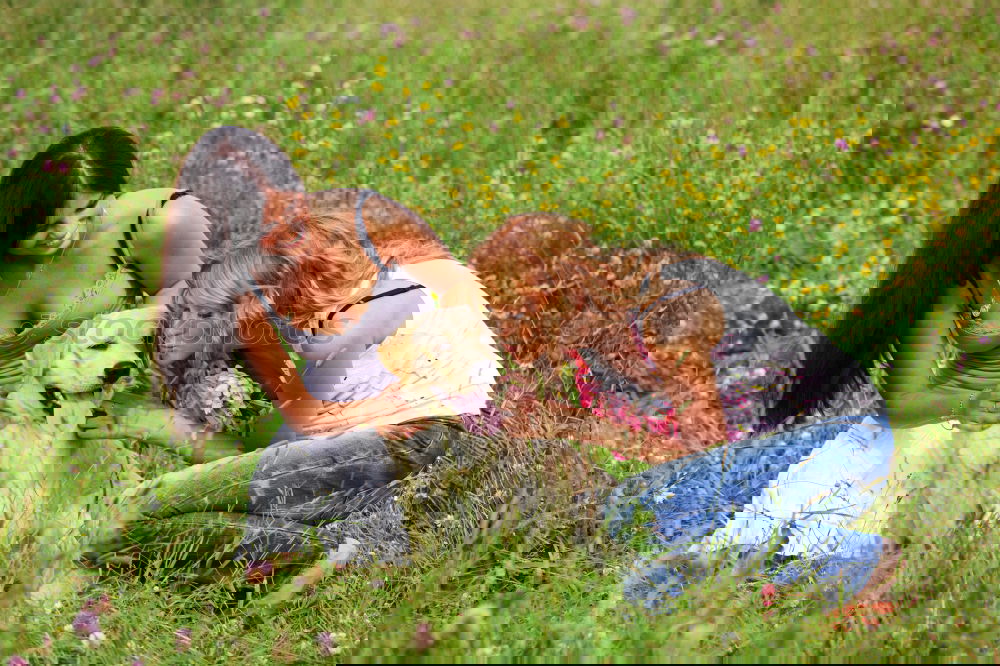 Similar – Image, Stock Photo Happy mother and daughter playing in the park