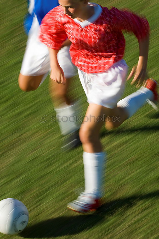 Similar – Kids Play Soccer, Boy, Girl, Goal