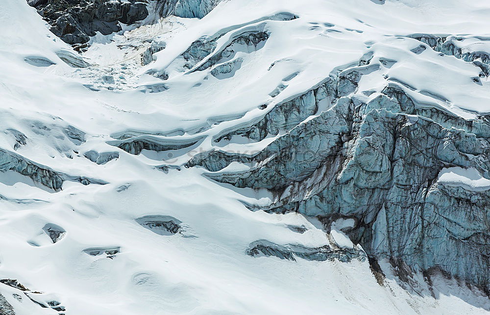 Gletscherrand Stein Winter