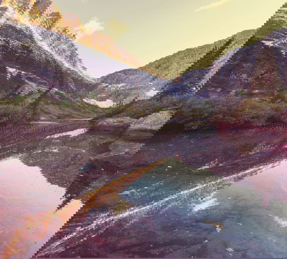 Similar – Image, Stock Photo Pier with boats in mountains. Lake Moraine