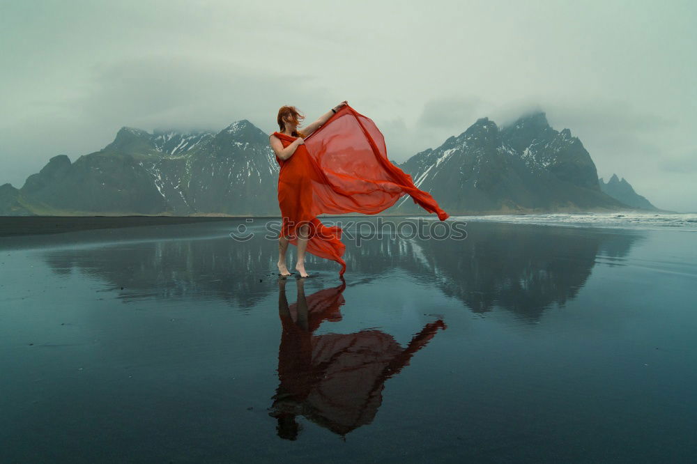 Similar – Image, Stock Photo Backpacker resting.