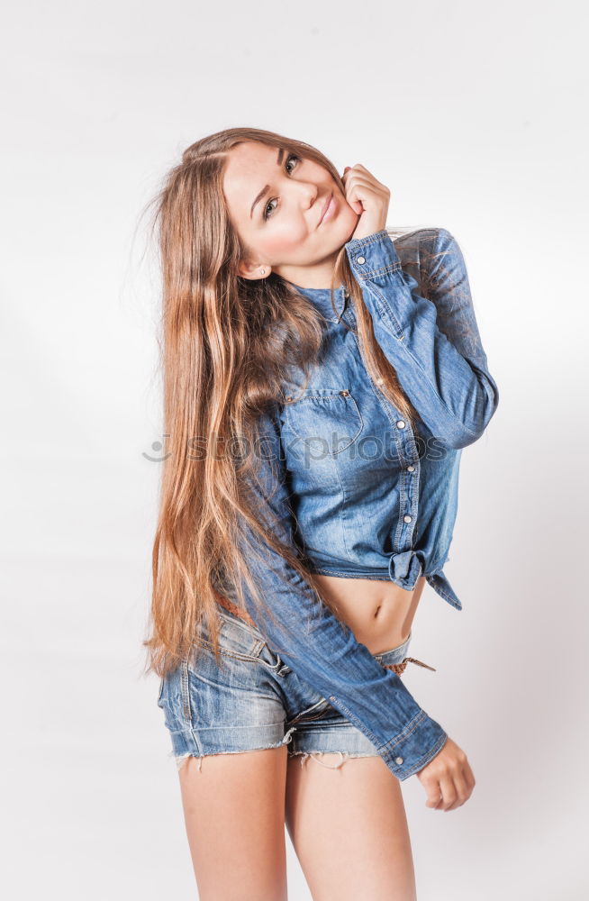 Similar – Image, Stock Photo teenager eating a lollipop