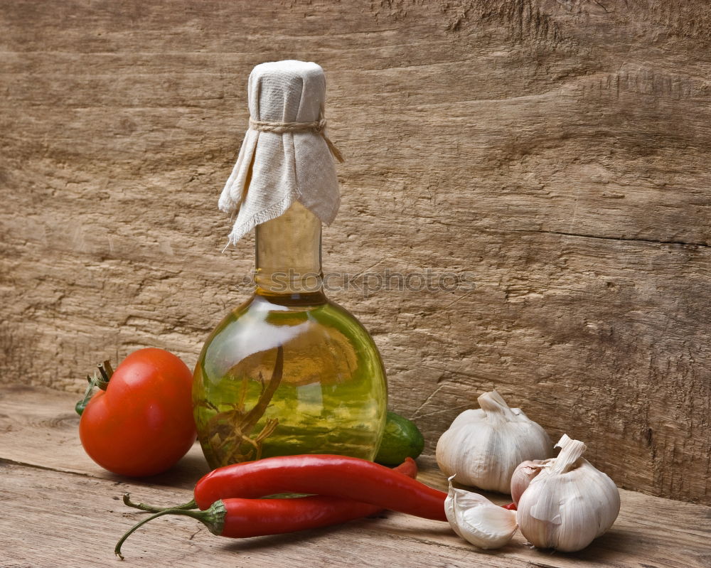 Similar – Image, Stock Photo Raw fettucce pasta, vegetables and olive oil