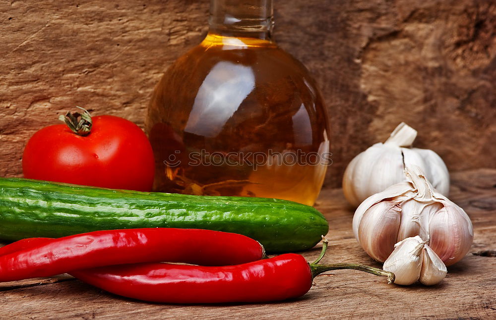 Similar – Image, Stock Photo Raw fettucce pasta, vegetables and olive oil