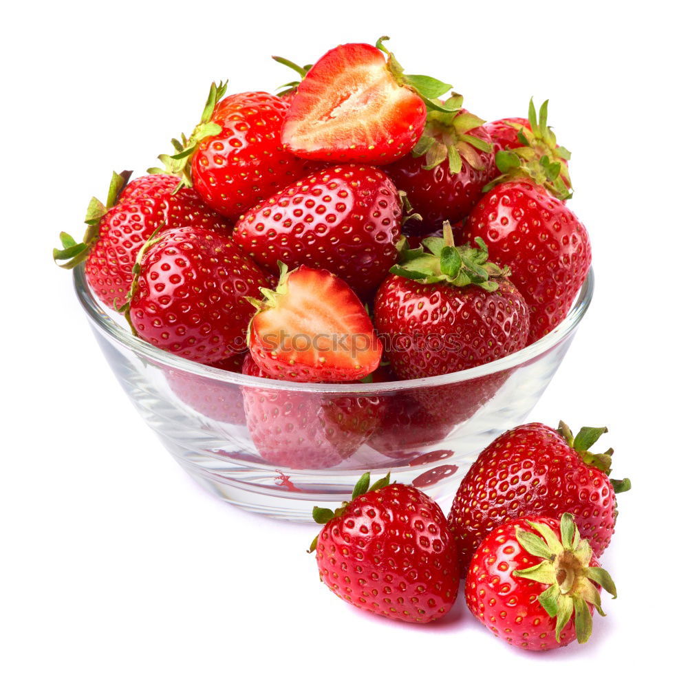 Similar – Image, Stock Photo Strawberries on a turquoise blue old wooden table