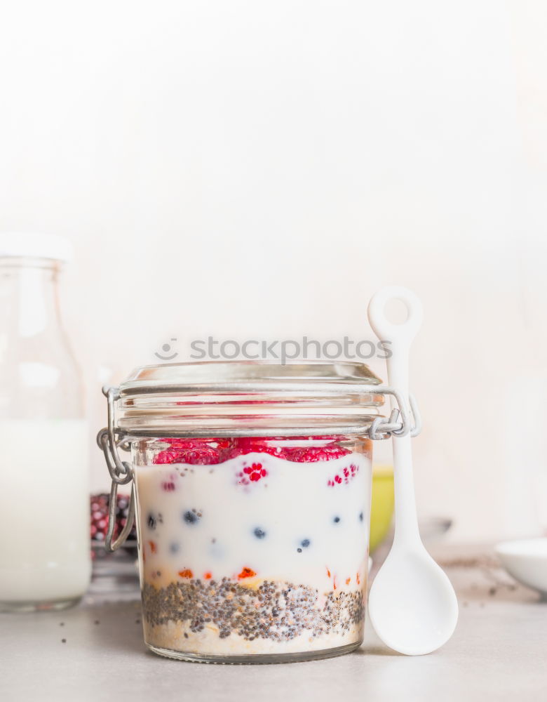 Similar – Image, Stock Photo Healthy breakfast in a glass