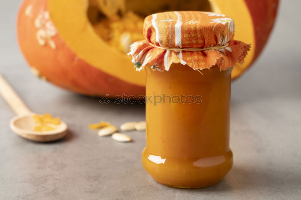 Similar – Freshly made pumpkin juice in a glass jar