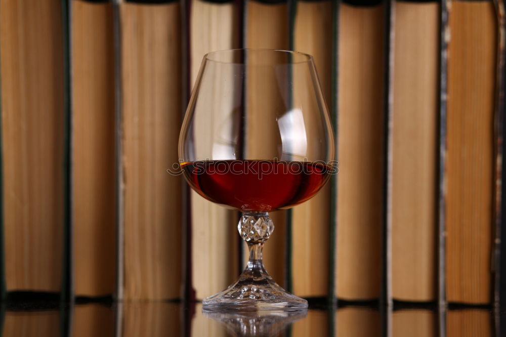 Similar – Image, Stock Photo A glass of red wine and an open book. Time for yourself.