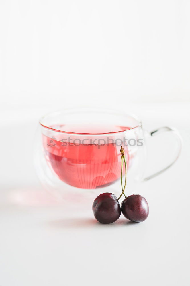 Similar – Image, Stock Photo Cakes with different fruits and cups with tea