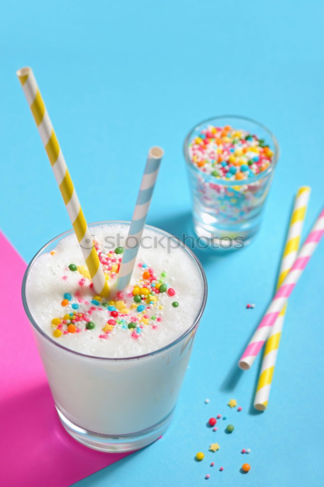 Similar – Image, Stock Photo Waffles, brownie and smoothie with red berries.