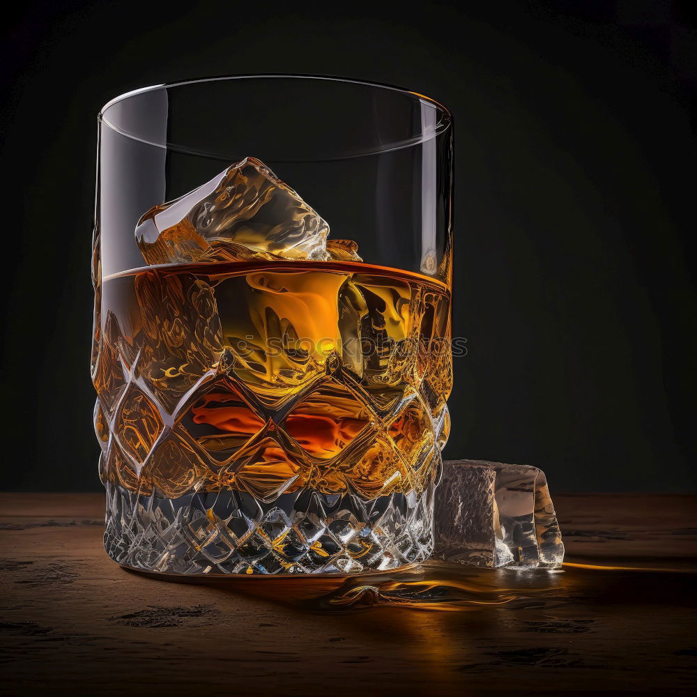 Similar – Glass of splashing whiskey