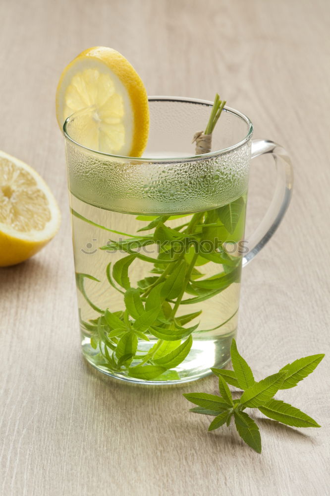 Similar – Image, Stock Photo Homemade refreshing drink with lemon juice and mint