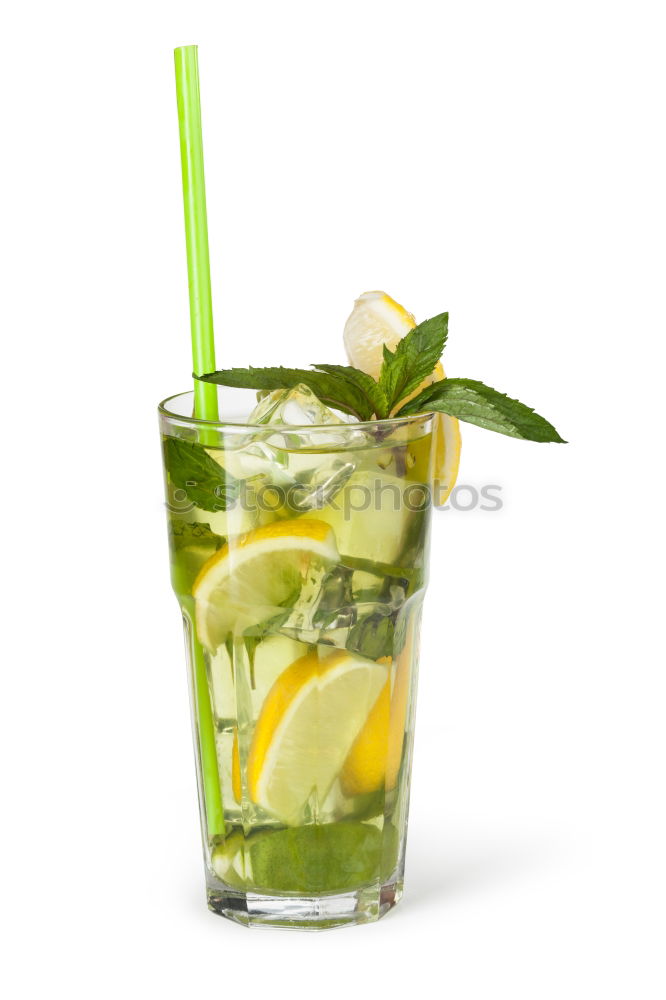 Similar – Mojito cocktail in glass on yellow background