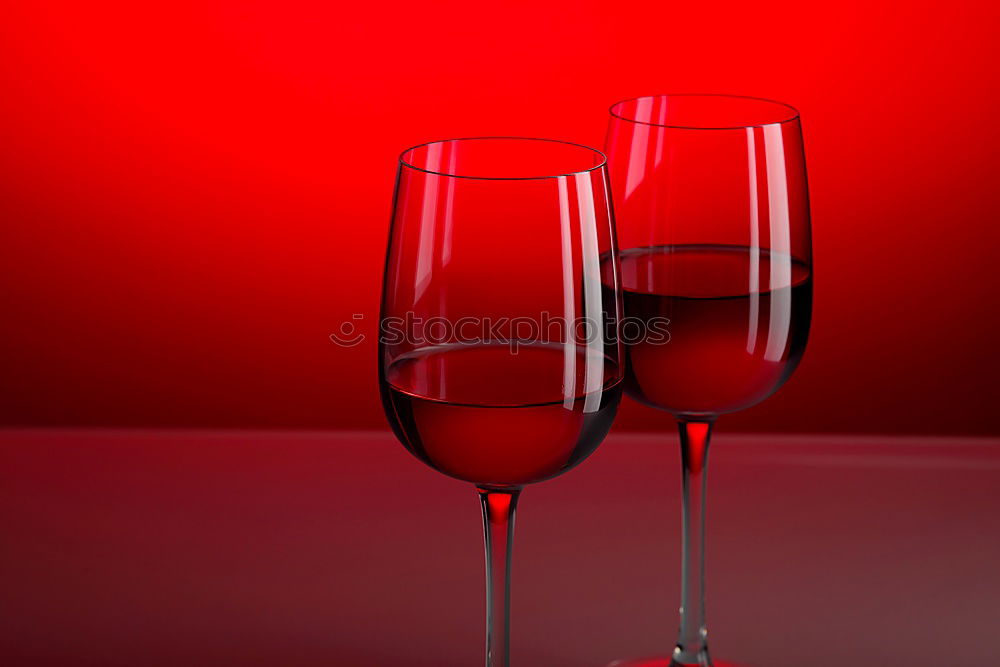 Similar – Rotwein auf Rot-Tisch-Decke